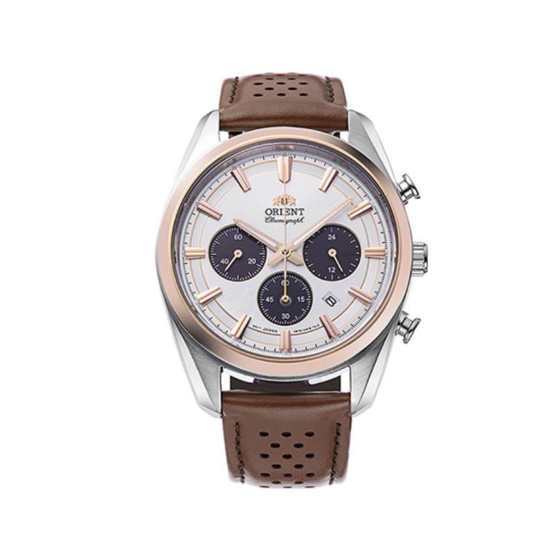 ORIENT: Quartz Contemporary Watch, Leather Strap - 40.0mm (RA-TX0306S)