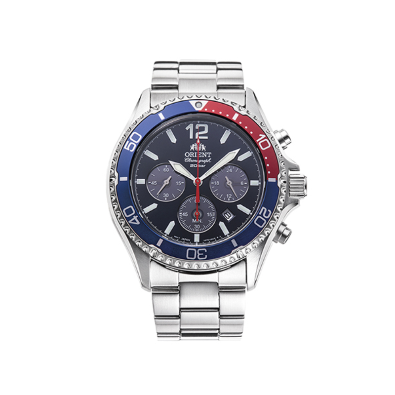 ORIENT: Quartz Sports Watch, Metal Strap - 42.8mm (RA-TX0201L)