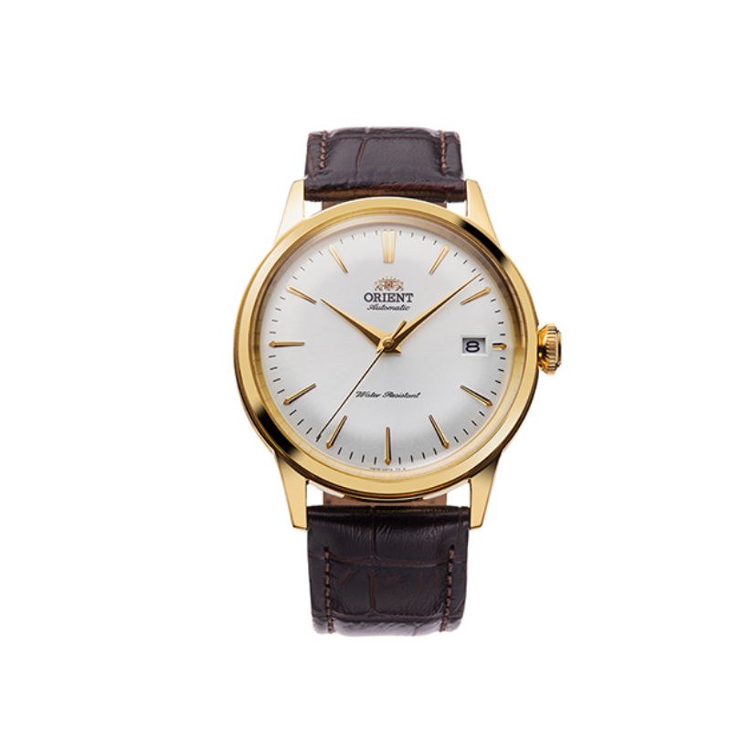 ORIENT Bambino: Mechanical Classic Watch, Leather Strap - 38.4mm (RA-AC0M01S)
