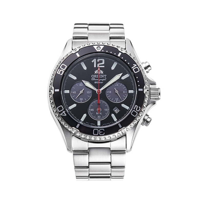 ORIENT: Quartz Sports Watch, Metal Strap - 42.8mm (RA-TX0202B)