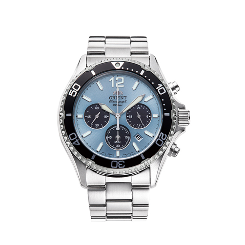 ORIENT: Quartz Sports Watch, Metal Strap - 42.8mm (RA-TX0206L)