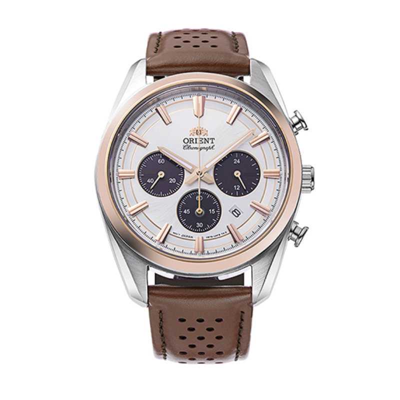 ORIENT: Quartz Contemporary Watch, Leather Strap - 40.0mm (RA-TX0306S)